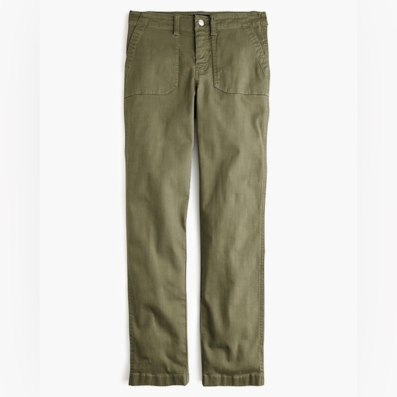 J. Crew Olive Straight Leg Pants - Picture 1 of 9
